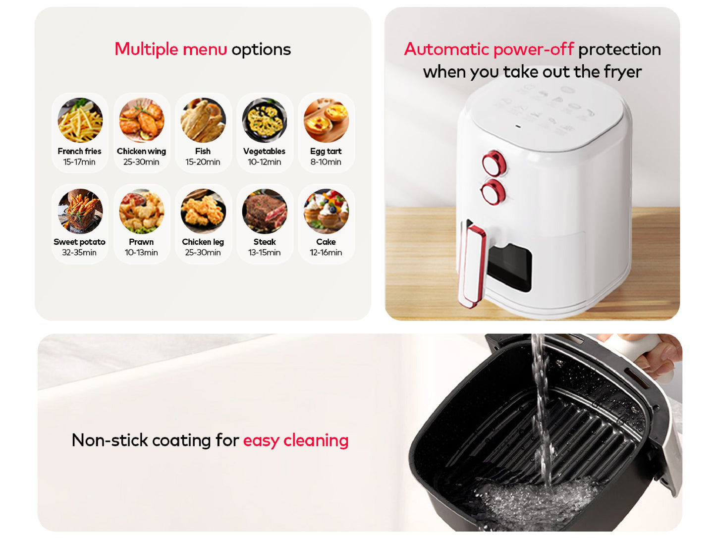 itel vip 5L Temperature Control Oil-free Air Fryer (IAF-001) Airfryer