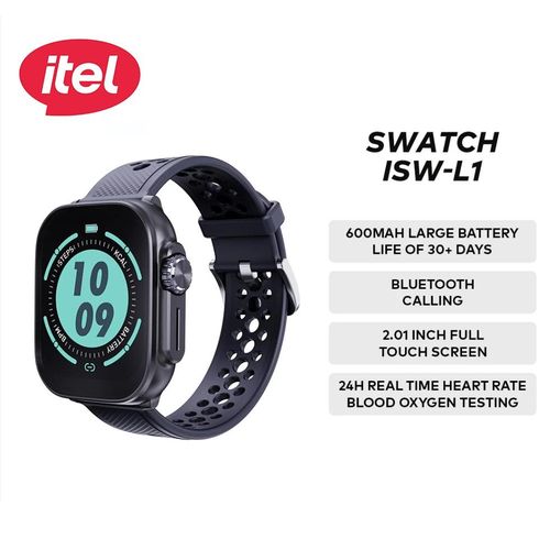 itel 2.01" ISW-L1 Lux HD+ Scratch & Water Proof Smart Watch
