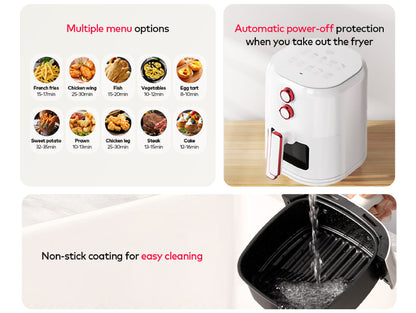 itel vip 5L Temperature Control Oil-free Air Fryer (IAF-001) Airfryer
