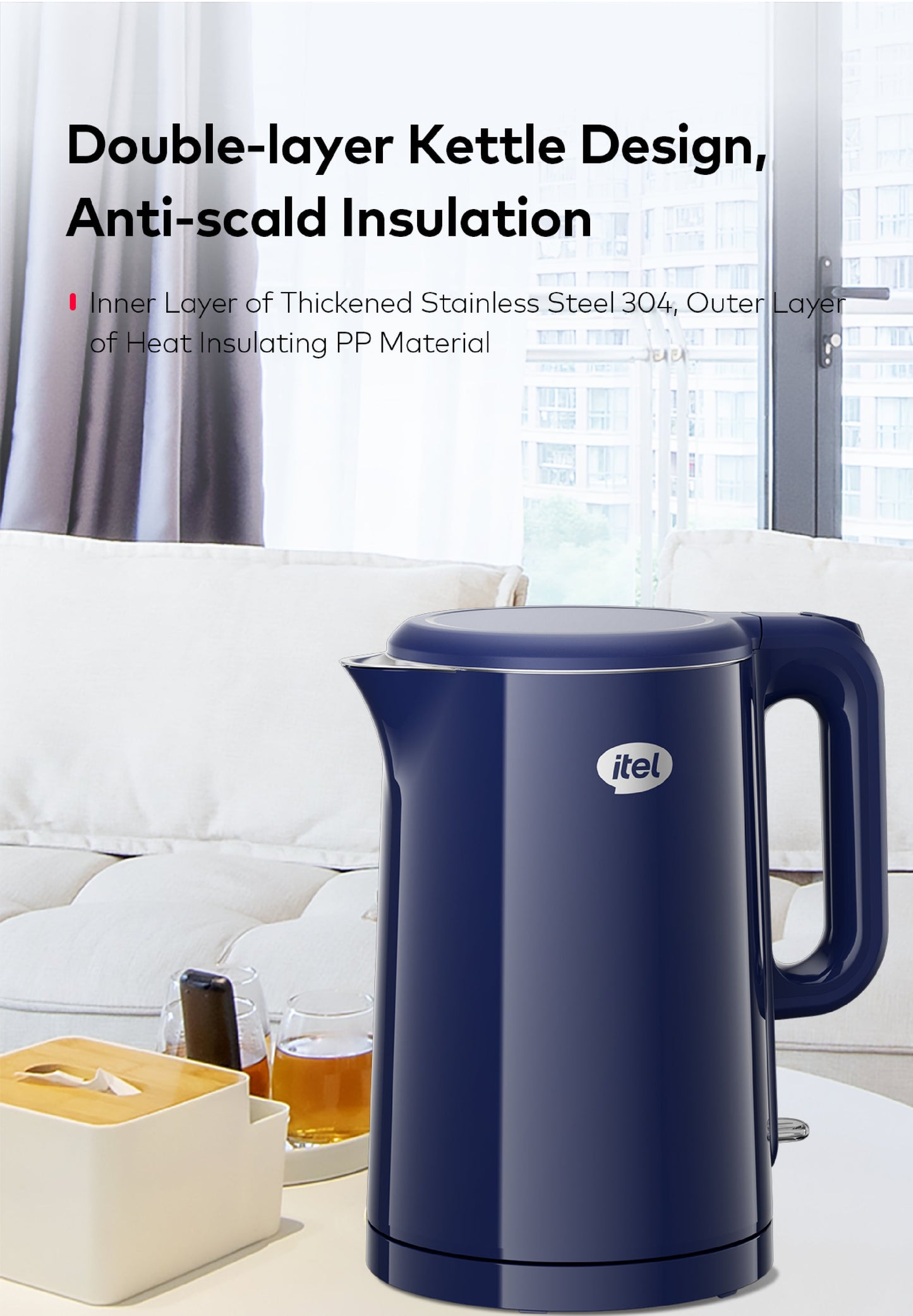 Itel Electric kettle 1A Real 201 stainless steel