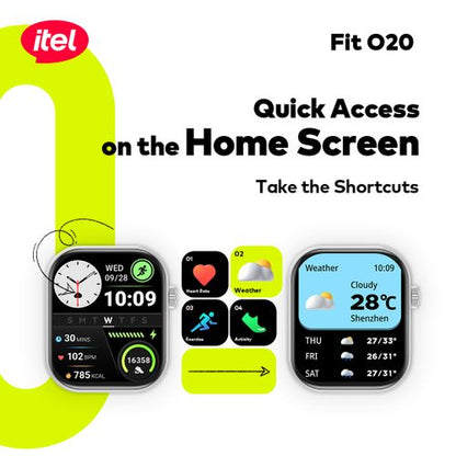 itel SmartWatch Fit O20 2.04" HD Display IP68 AI-Powered New