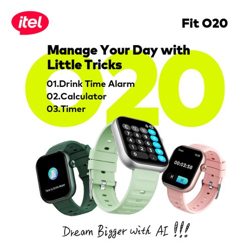 itel SmartWatch Fit O20 2.04" HD Display IP68 AI-Powered New