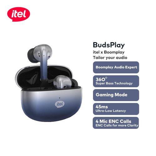 itel TWS BudsPlay Earbuds 4 Mic ENC Gaming Mode Co-branded Boomplay